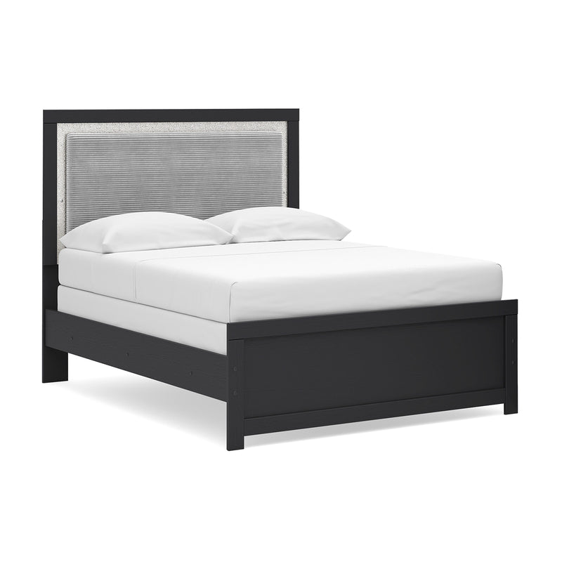 Maeling Full Upholstered Panel Bed, Dresser and Mirror - PCB1115B5