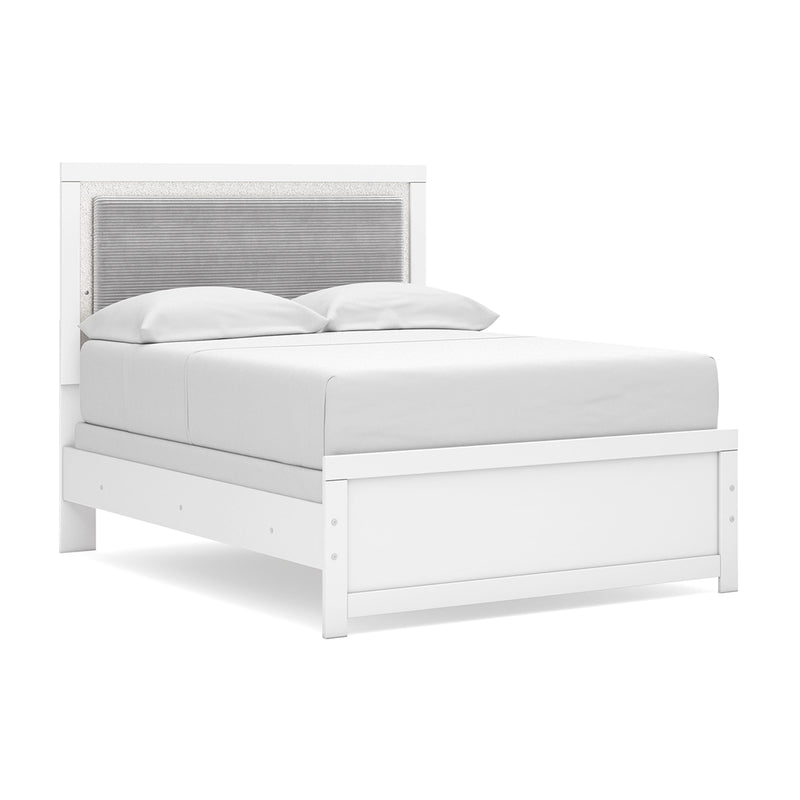 Maeling Full Upholstered Panel Bed, Dresser and Mirror - PCB1119B7