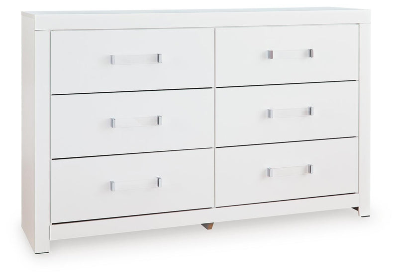 Maeling Queen Upholstered Panel Bed, Dresser and Nightstand - PCB1119B9