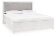 Maeling Queen Upholstered Panel Bed, Dresser, Mirror and Nightstand - PCB1119B10