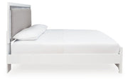 Maeling Queen Upholstered Panel Bed, Dresser, Mirror and Nightstand - PCB1119B10