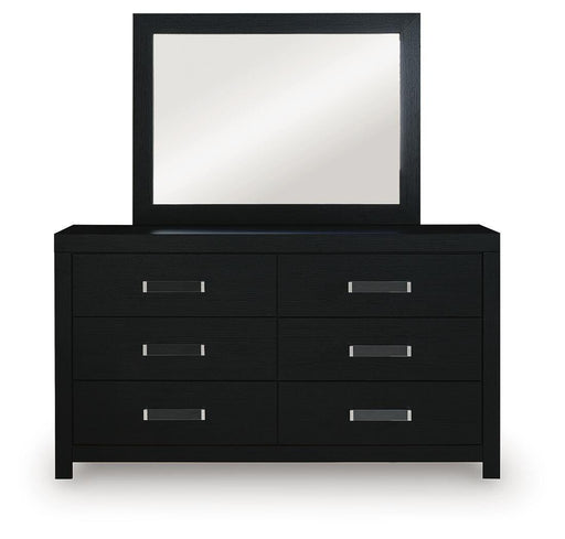 Maeling Twin Upholstered Panel Bed, Dresser and Mirror - PCB1115B3