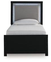 Maeling Twin Upholstered Panel Bed, Dresser and Mirror - PCB1115B3