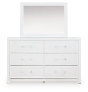 Maeling Twin Upholstered Panel Bed, Dresser and Mirror - PCB1119B8