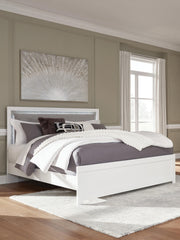 Maeling White King Upholstered Panel Bed - PCB1119B4