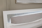 Maeling White King Upholstered Panel Bed - PCB1119B4
