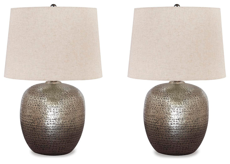 Magalie Antique Silver Finish Table Lamp (Set of 2) - L207314X2