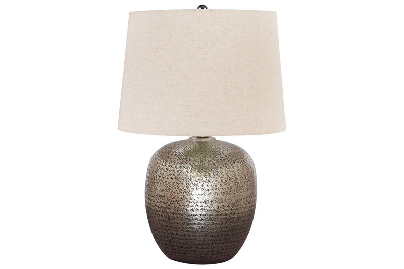 Magalie Antique Silver Finish Table Lamp - Gate FurnitureTable Lamp