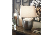Magalie Antique Silver Finish Table Lamp - Gate FurnitureTable Lamp