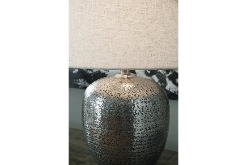 Magalie Antique Silver Finish Table Lamp - Gate FurnitureTable Lamp