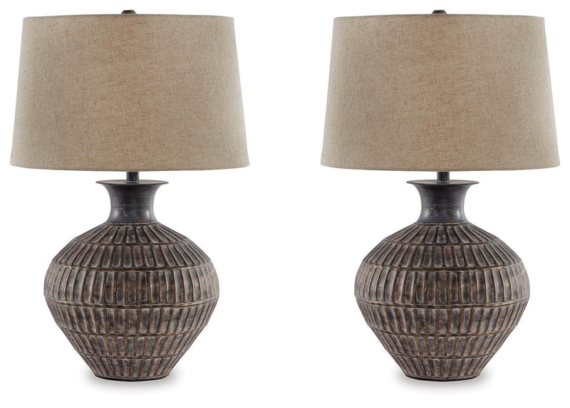 Magan Antique Bronze Finish Table Lamp (Set of 2) - L207354X2