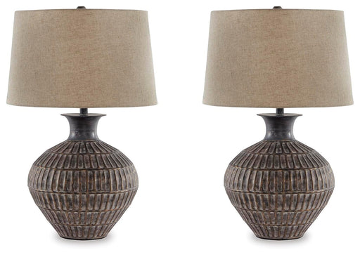 Magan Antique Bronze Finish Table Lamp (Set of 2) - L207354X2