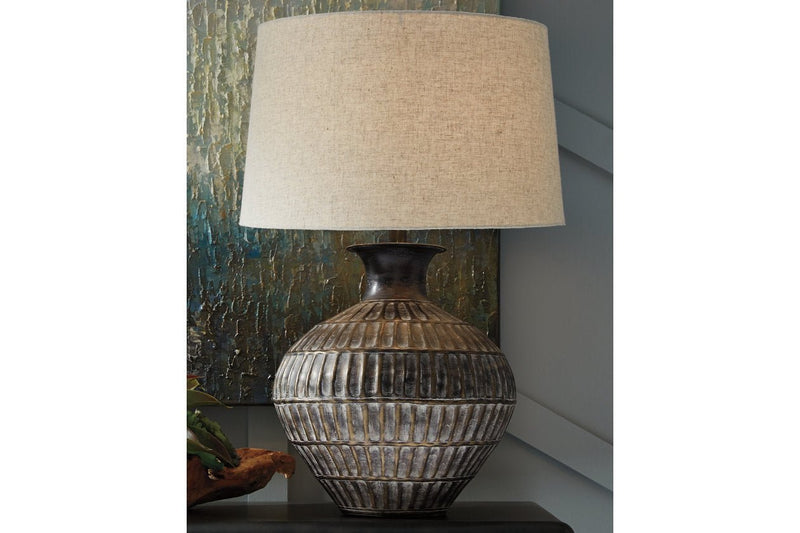 Magan Antique Bronze Finish Table Lamp - Gate FurnitureTable Lamp