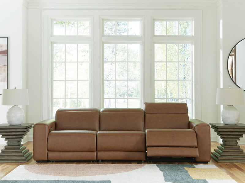 Magic Man Caramel 3-Piece Power Reclining Sectional Sofa - PCU10700S9