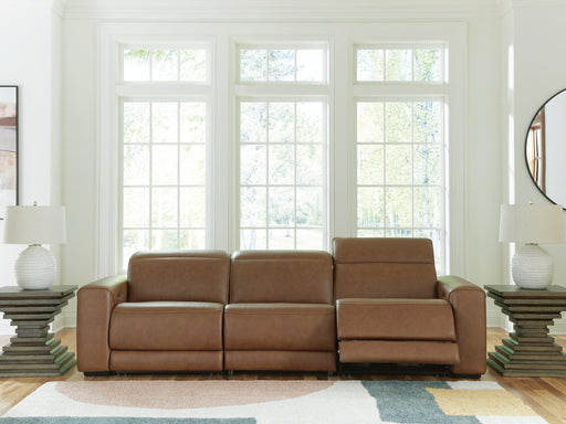Magic Man Caramel 3-Piece Power Reclining Sectional Sofa - PCU10700S9