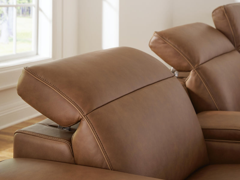 Magic Man Caramel 3-Piece Power Reclining Sectional Sofa - PCU10700S9