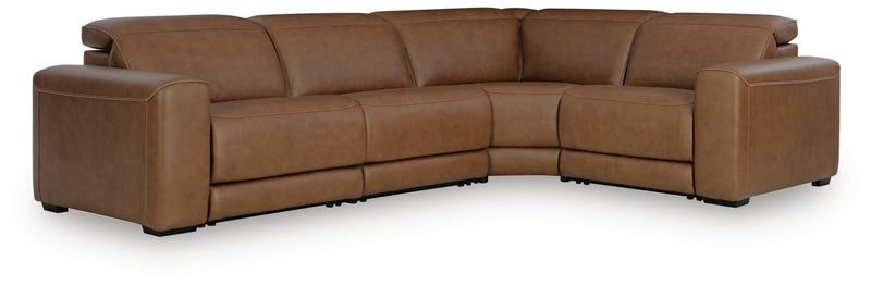 Magic Man Caramel 4-Piece Power Reclining Sectional - PCU10700S11