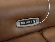 Magic Man Caramel 5-Piece Power Reclining Sectional with Console - PCU10700S10