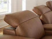 Magic Man Caramel 5-Piece Power Reclining Sectional with Console - PCU10700S12