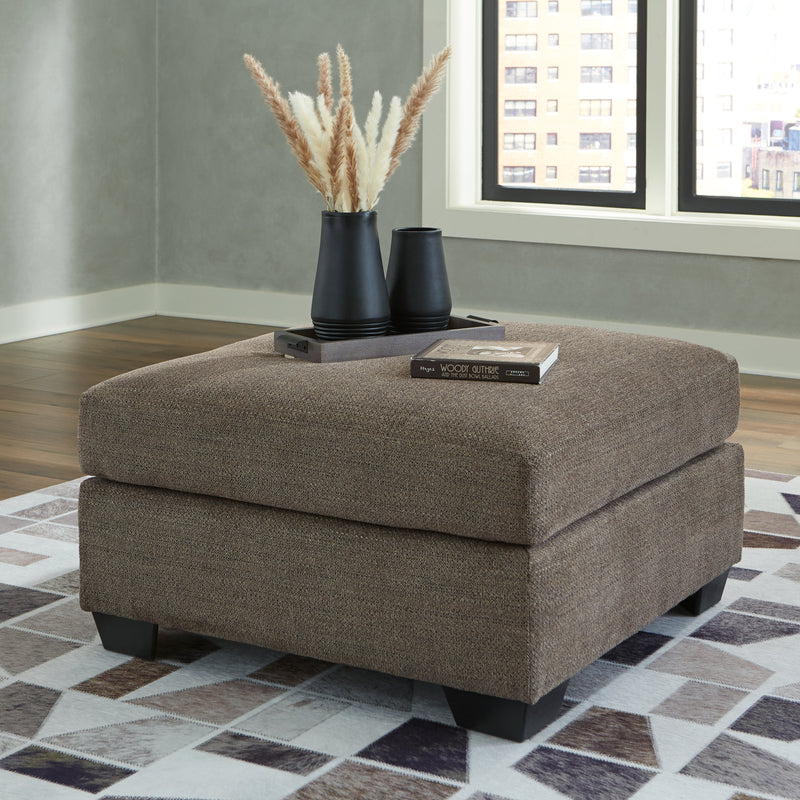 Mahoney Chocolate 2-Piece Sectional with Ottoman from Ashley - Luna Furniture