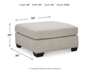 Mahoney 2-Piece Sectional with Ottoman in Pebble - PKG015086