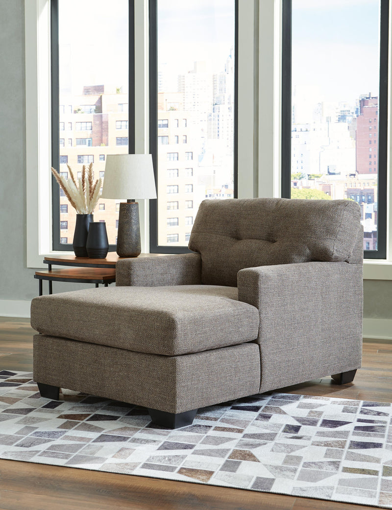Mahoney Chocolate Full Sofa Sleeper and Chaise - 31005U3