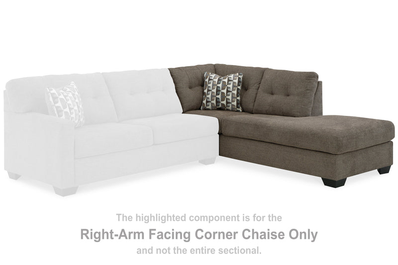 Mahoney Chocolate Right-Arm Facing Corner Chaise - 3100517