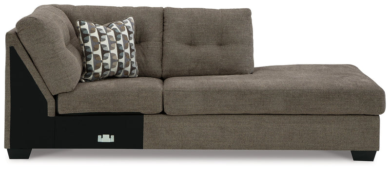 Mahoney Chocolate Right-Arm Facing Corner Chaise - 3100517