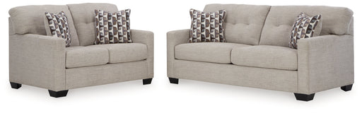 Mahoney Sofa and Loveseat in Pebble - PKG015010