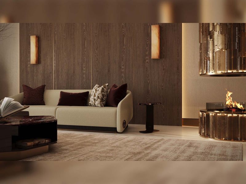 Mahzen 4-pieces (2 Four Seater Sofa & 2 Chair) Livingroom in Cream - 200-GAB-MAH-4411