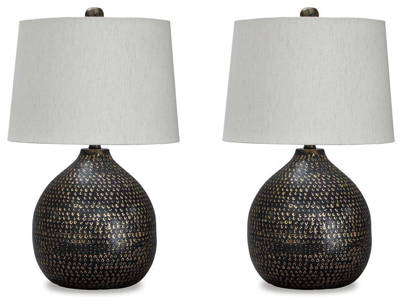 Maire Black/Gold Finish Table Lamp (Set of 2) - L207294X2