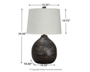 Maire Black/Gold Finish Table Lamp (Set of 2) - L207294X2