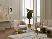 Majeste 3-pieces (Sofa & Loveseat & Chair) Livingroom Set in Cream - 200-SIM-MAJ-STAR554-321