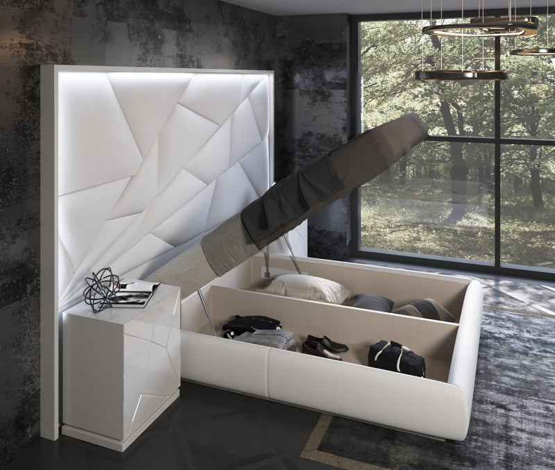Majesty Bed W/Light Queen - Gate FurnitureQueen Bed