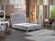 Majesty Storage Bed Fume Without Headboard - King in Grey - 111-MAJ-GRY-200-SB