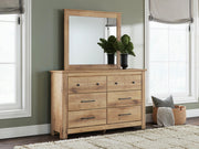 Makidern Full Panel Storage Bed, Dresser and Mirror - PCB1170B25