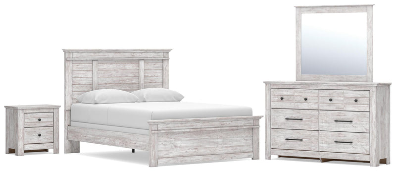 Makidern Queen Panel Bed, Dresser, Mirror and Nightstand - PCB1171B40
