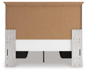 Makidern Queen Panel Bed with Storage, Dresser and Mirror - PCB1171B8