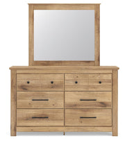Makidern Queen Panel Storage Bed, Dresser and Mirror - PCB1170B5