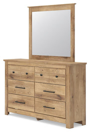 Makidern Queen Panel Storage Bed, Dresser and Mirror - PCB1170B5