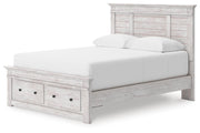 Makidern Queen Panel Storage Bed, Dresser and Mirror - PCB1171B5