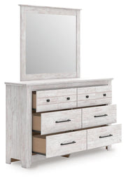 Makidern Queen Panel Storage Bed, Dresser and Mirror - PCB1171B5