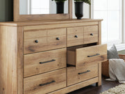 Makidern Tan Dresser and Mirror - PCB1170B1
