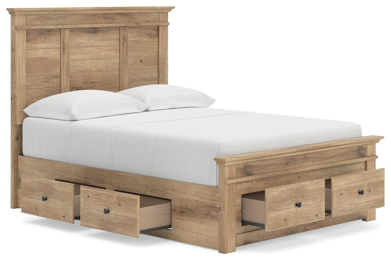 Makidern Tan Full Panel Storage Bed - PCB1170B35