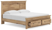 Makidern Tan King Panel Storage Bed - PCB1170B13