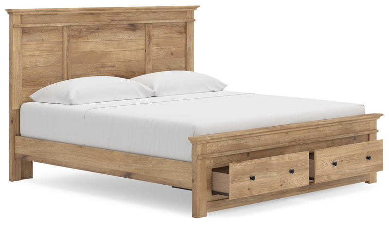 Makidern Tan King Panel Storage Bed - PCB1170B13