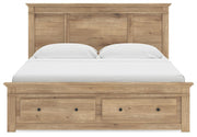 Makidern Tan King Panel Storage Bed - PCB1170B13