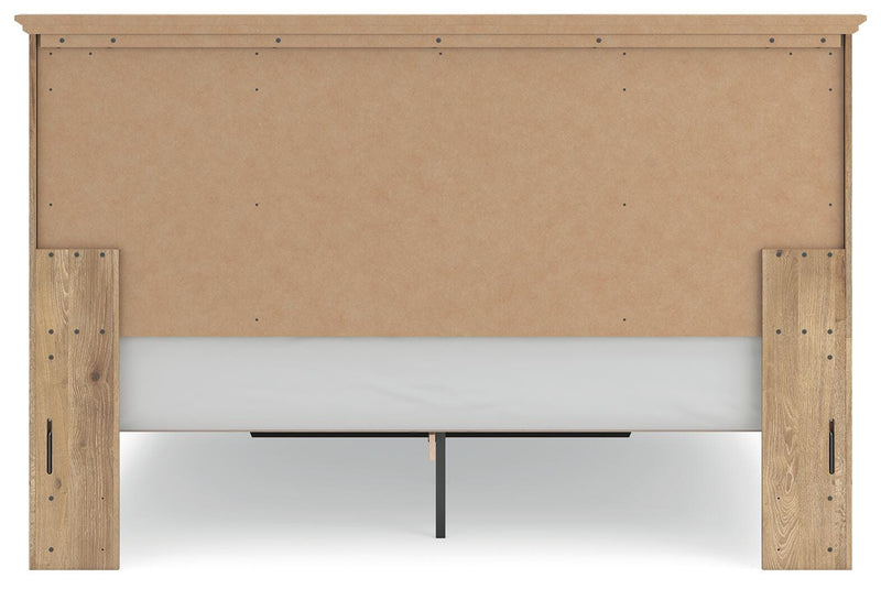 Makidern Tan King Panel Storage Bed - PCB1170B13