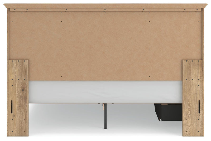 Makidern Tan King Panel Storage Bed - PCB1170B14