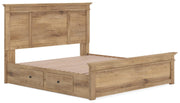 Makidern Tan King Panel Storage Bed - PCB1170B15